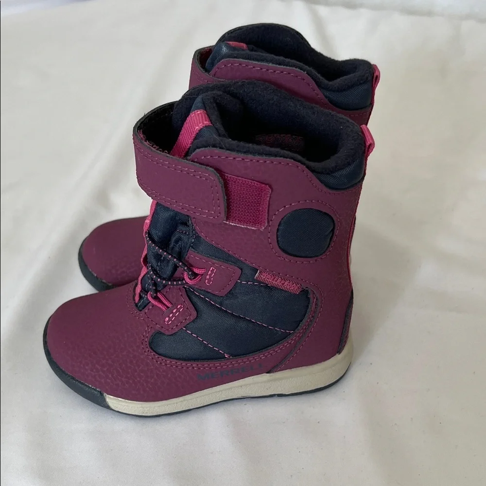 Merrell Kids' Burgundy and Black Boots